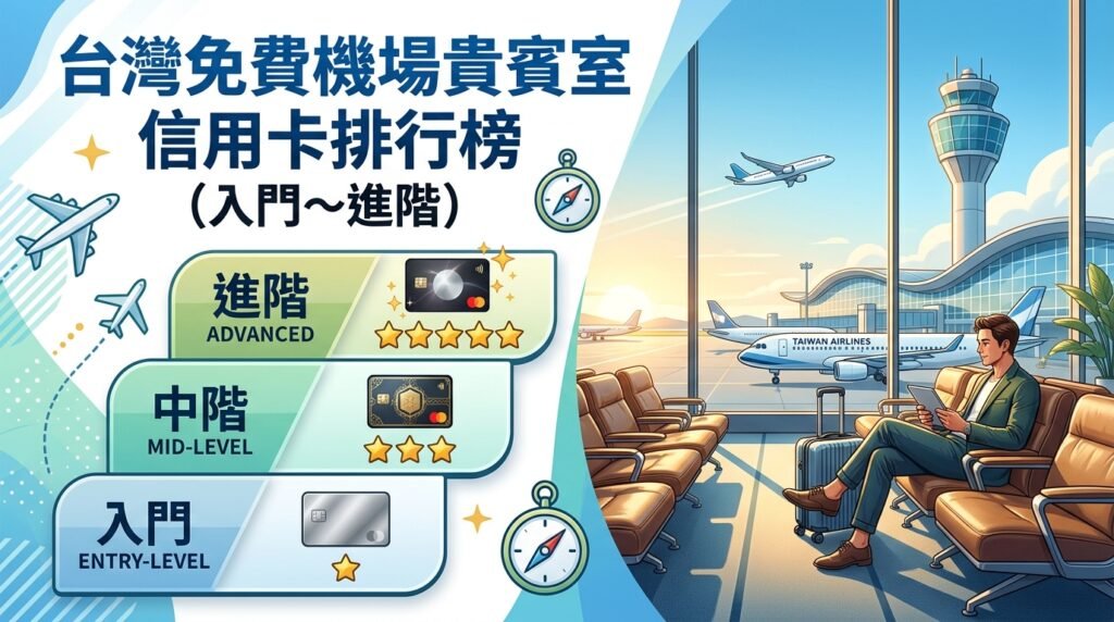 台灣免費機場貴賓室信用卡排行榜